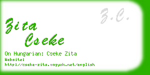 zita cseke business card